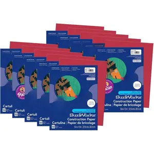 Prang Construction Paper, Red, 9" x 12", 50 Sheets Per Pack, 10 Packs