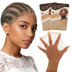 BEEOS Invisible HD Wig 24 Pcs Cap Ultra-thin Wig Cap Stretchy Skin Color Wig Cap for Women