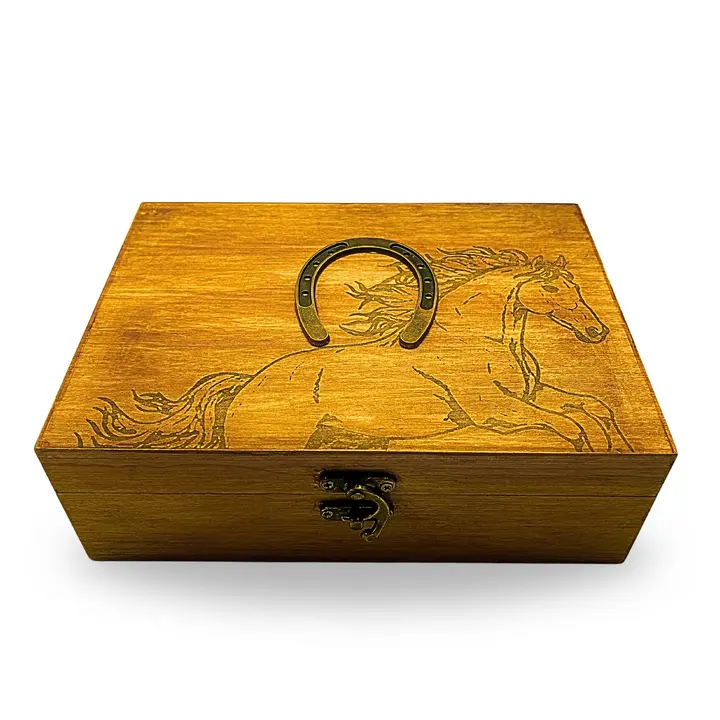 Horse Lovers Jewelry Keepsake Box – Personalized Western Trinket Storage