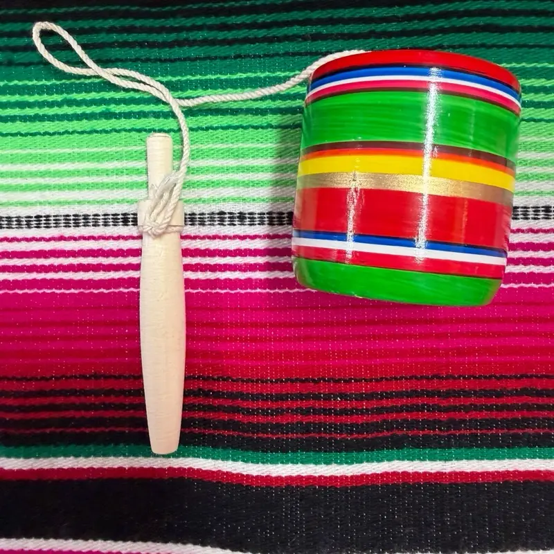 Traditional Mexican Balero Toy • Colorful Wooden Cup and Ball Game • Authentic Mexican Wooden Toy for Kids & Adults (Approx. 6.7" x 2.7")