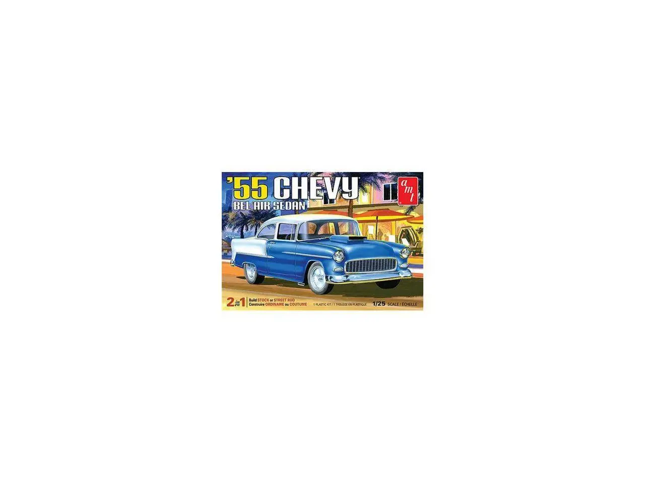 AMT 1955 Chevy Bel Air Sedan 1/25 Scale Plastic Model Kit
