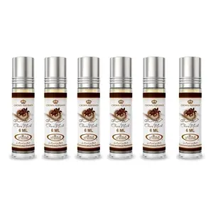 Al-Rehab Choco Musk Concentrated Perfume Rollerball for Unisex, 0.2 Ounce (Pack of 6)