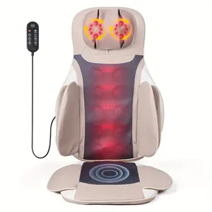 Shiatsu Neck & Back Massager with Heat, 4D Deep Tissue Kneading Massage Cushion for Shoulder, Back & Lumbar Pain Relief, Chair Massager for Home & Office