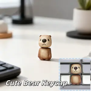 Cute Bear Design Keycap, Creative Fashionable Keycap for Mechanical Keyboard, Keyboard Accessories for Home & Office, Computer Peripherals