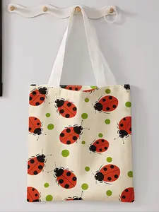 Ladybug Pattern Makeup Bag, Cosmetic Bag, Cute Lightweight Multi-functional Storage Bag, Travel Makeup Bag, Makeup Organizer Pouch, Suitable for Leisure Travel and Various Occasions