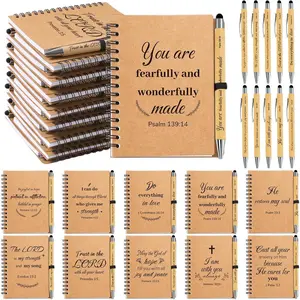 20 count Bulk Christian Gifts, Prayer Journal for Women & Men,10 Small Christian Notebooks,10 Scripture Pens, Inspirational Notebooks for Church, Mothers Day   for  Study, Faith