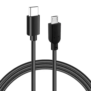 USB-C to USB Micro Cable - 2FT Flexible Cord, Supports Fast Charging & Data Sync, Compatible with MacBook Pro, Samsung Galaxy S7/S6, Kindle, Pixel 3 XL/2 XL & Micro USB Devices