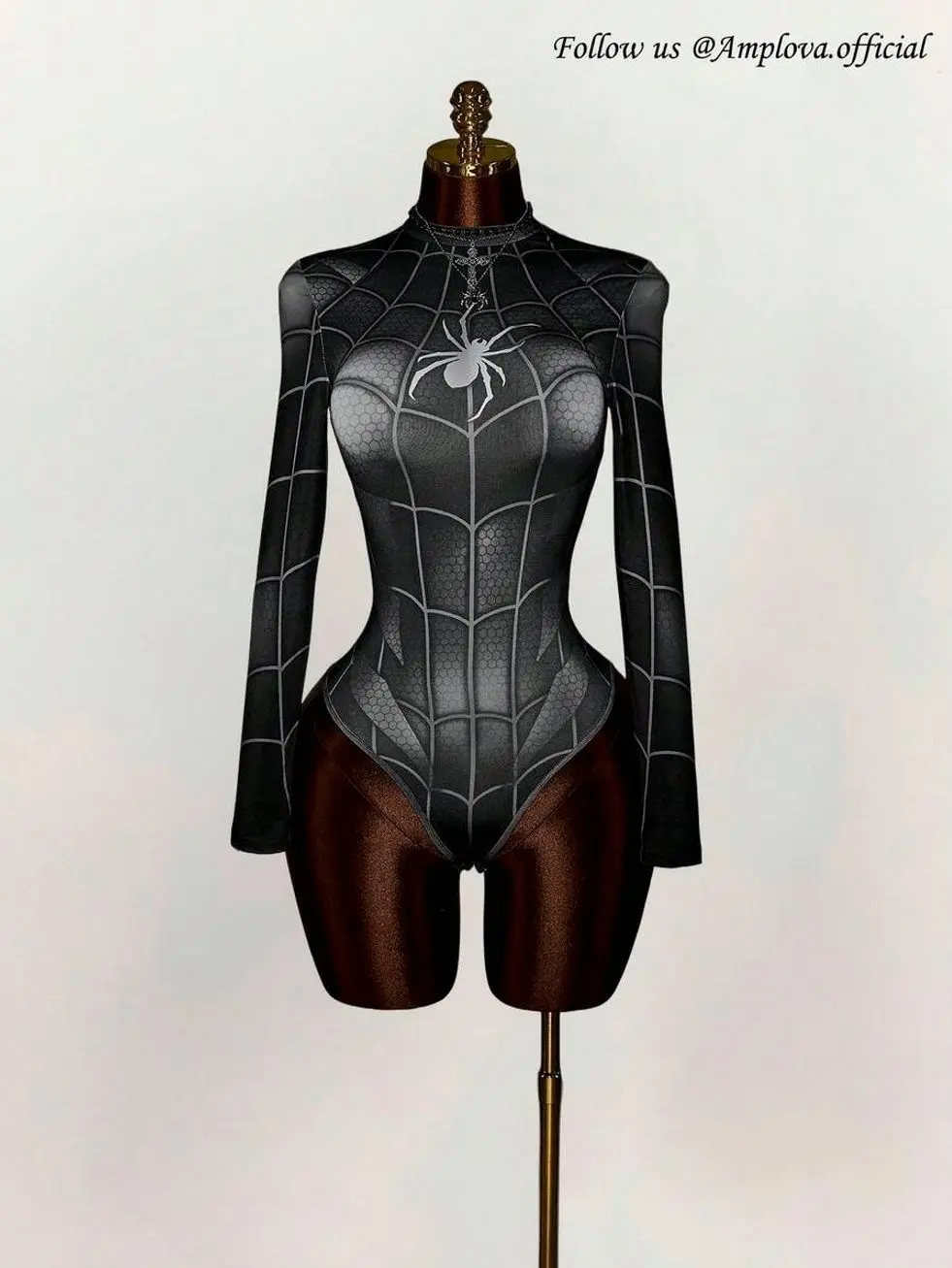 Women's Y2K Spider Web Print Bodysuit, Sequin Long Sleeve Slim Fit Top, Sparkly Halloween Christmas Party Outfit for New Year, Thanksgiving, Holiday Events, Club Night & Festive Streetwear