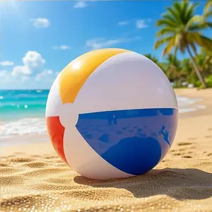 Colorful Inflatable Beach Ball, Portable Volleyball Toy, Perfect for Beaches, Summer Vacations & Activities, Essential Holiday Accessory