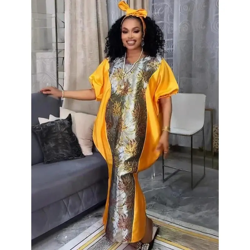 Women's Modest Islamic Ankara Print Dashiki Dress - Spandex Blend, Short Sleeve, Casual Clothes, Boho Dashiki Look, Hip-Flattering 2026 Loose-Fitting Boho Summer Maxi Gown, Traditional Kaftan Abaya Robe, Traditional Muslim, Maxi Length