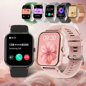 Smartwatch With 1.83" Full Touch Screen, Text & Call Functions, 100+ Sports Modes, Pedometer, Calorie Counter, Waterproof, Compatible With Android & IOS