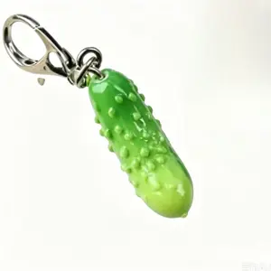 Cucumber Shaped Pickle Themed Keychains for Men, Cute Fruit Design Keychain with Pocket Card, Fashion Accessories for Women & Men for Birthday Gift, Gifts for Her, Charms, Lightweight Keychain, Trendy Cute Keychain, Cool Keychains