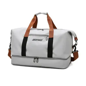 Large Capacity Travel Bag,1 Count Dry & Wet Separation Shoe Compartment Bag, Yoga Bag, Fitness Bag, Gym Bag, Weekend Overnight Bag