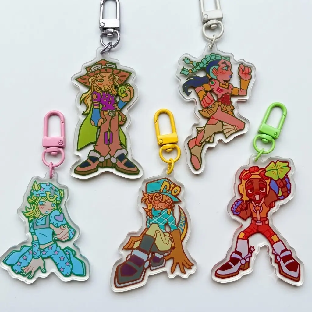 SBR Clear Acrylic Keychain, Transparent Character Design, Anime Collectible, Fandom Merchandise