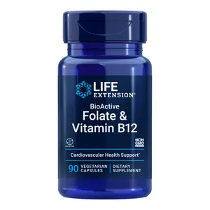 Life Extension BioActive Folate & Vitamin B12 90 Vegetarian Capsules Life Extension BioActive Folate & Vitamin B12 90 Vegetarian Capsules