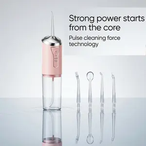 X2 Cordless Water Flosser Portable Oral Irrigator Rechargeable IPX6 Waterproof Teeth Cleaning Kit with Adjustable Nozzle, waterfloss family use lightweight handle Multi-Nozzle Dental usb battery Travel Bidet Sprayer Oral Care Tools Oral Hygiene Kit  home