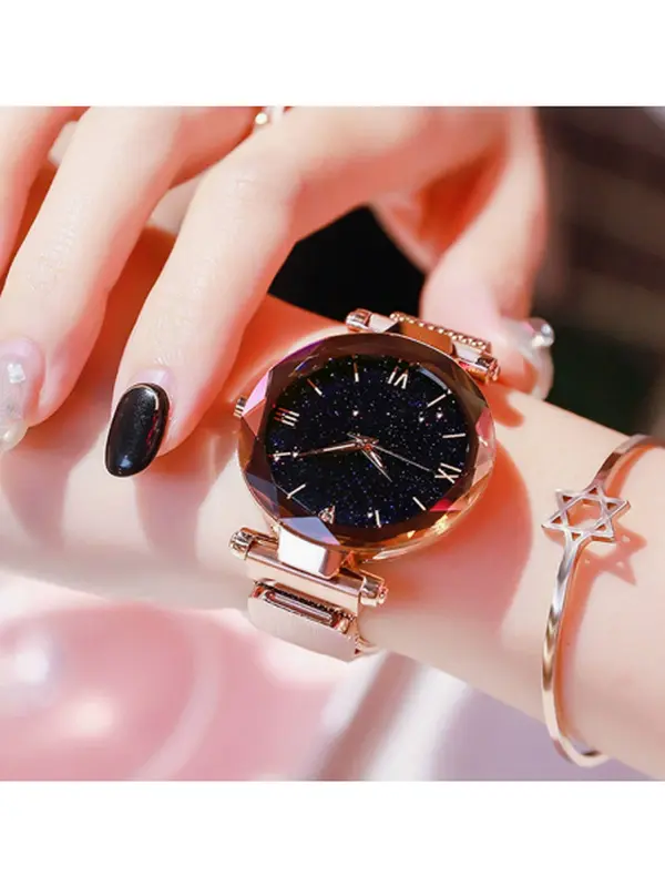 Viral TikTok Women's Starry Sky Quartz Watch, Lazy Watch with Magnetic Strap