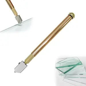 Glass Cutter with Diamond Head & Steel Blade for 3-15mm Glass, Manual Tile & Mirror Cutting Tool, Easy To Cut, Anti-Slip Handle Tool for Precision Cutting Work