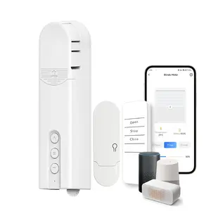 Smart WiFi Motorized Night Roller Blind Controller, Wireless Automatic Blinds Control Via APP/voice/remote, Timer Settings Available，work with Tuya