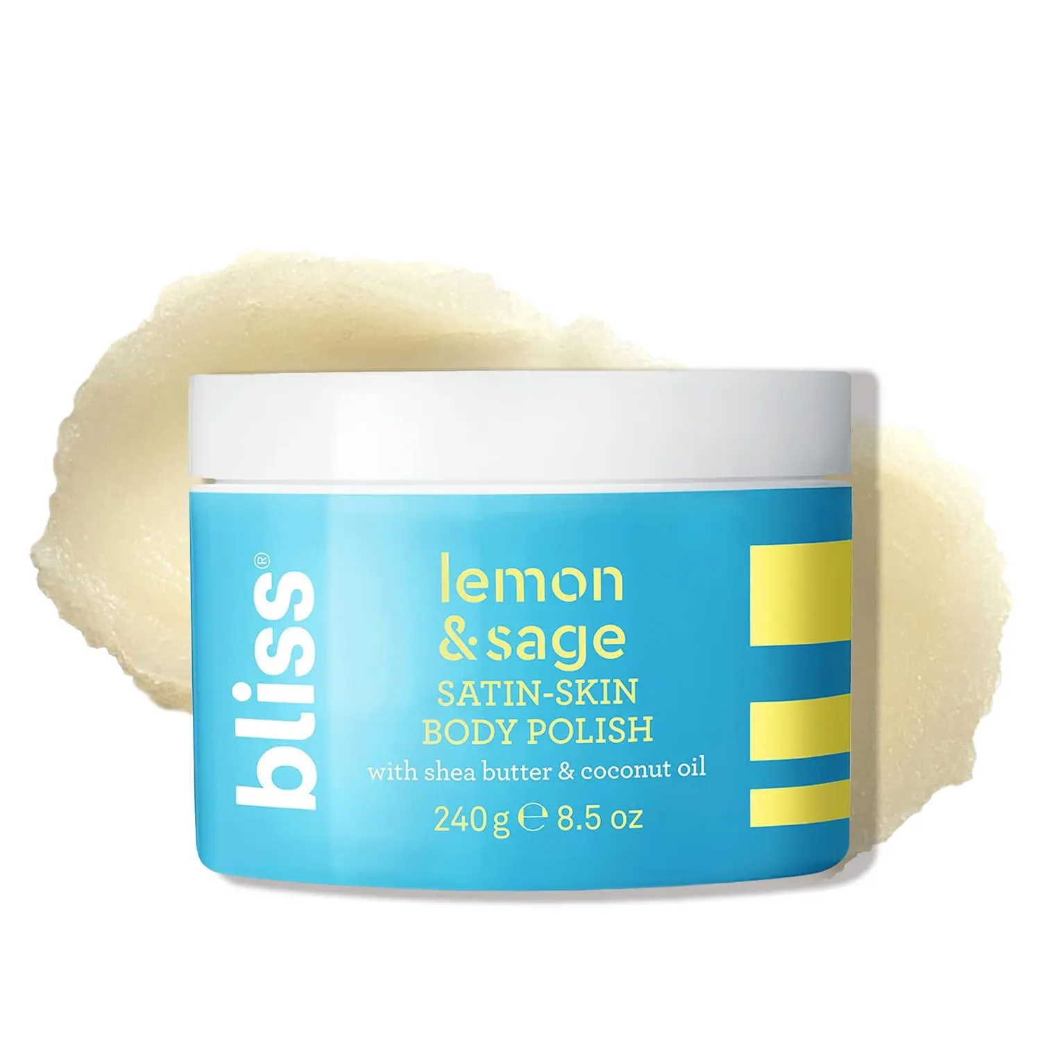 Bliss Satin-Skin Lemon and Sage Body Polish Scrub - 8.5 Oz - Gentle Formula