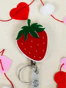 Strawberry Valentine’s Day Acrylic Badge Reel