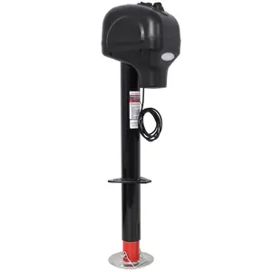 Premier Electric Power Tongue Jack 3500LBS Capacity 12V DC Motor Enhanced LED Steel Gears Extension Footpad for Trailers Campers RVs