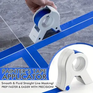 Portable Painter Tape Dispenser, Sharp Cutter, Round Handle, Precision Tape Application, Straight Line Masking, Decorative Tape Distributor for Windows and Door Frames