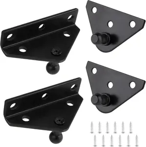 4PCS 10mm Ball Stud Brackets, Premium Gas Strut Mounting Bracket, Ball Stud Mounting Brackets for Lift Supports Shocks Spring Prop, Gas Strut Mount, Lifting Bracket
