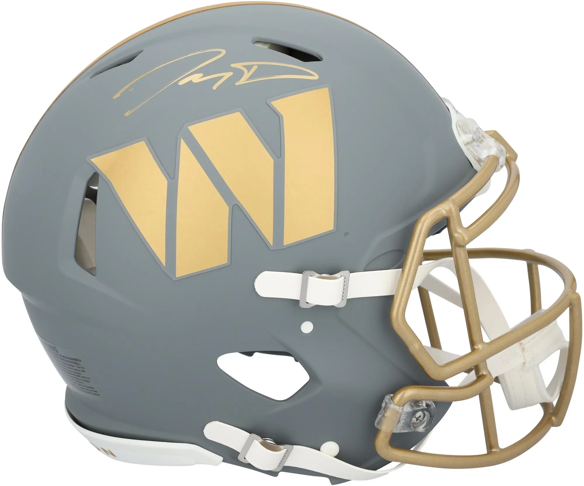 Jayden Daniels Washington Commanders Autographed Riddell 2024 Slate Speed Authentic Helmet - Fanatics Authentic Certified