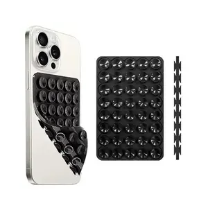 Silicone Double-sided Suction Cup Smartphone Case Back Detachable Bracket, Phone Back Holder, Suitable for Travel Essentials, School Return Season Essentials, Screen Protector, Accessories