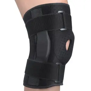 Knee Brace for Protection and Support with Air Mesh Fabric, Adjustable Wrap with Side Stabilizers, Ultra-Soft Bandage for Sports, Running, and Outdoor Activities Knee Compression Sleeve