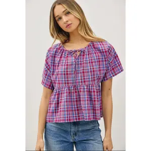 Sloane Tartan Plaid Blouse