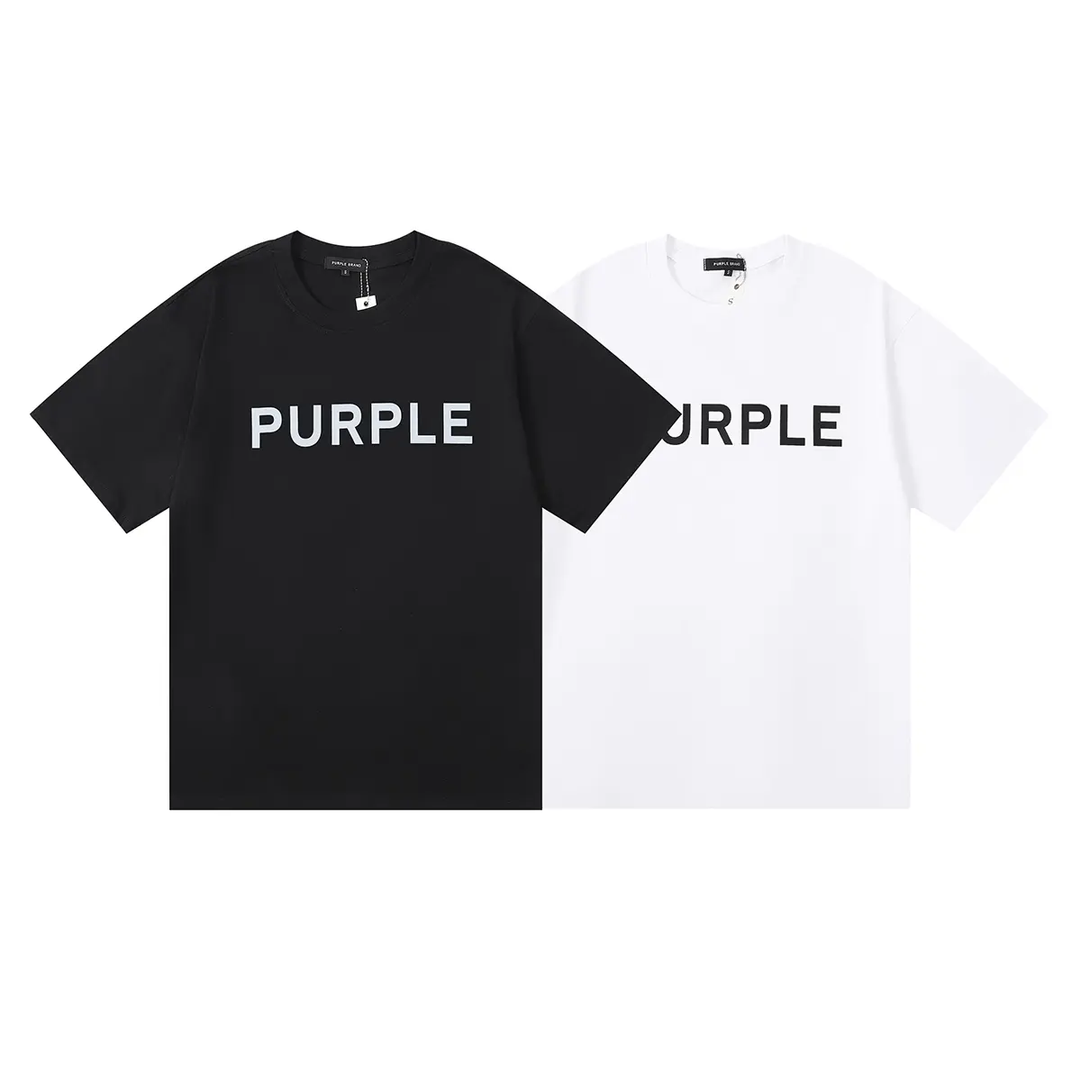 Men's 100% Cotton Purple Short-Sleeve Graphic T-Shirt - Vintage Fashion Print Clothes for Y2k Hip Hop Rapper Casual Summer Wear