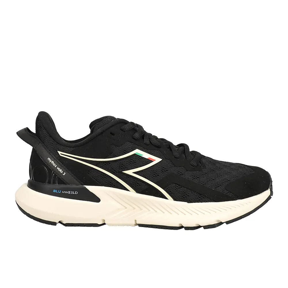 diadora Womens Mythos Blushield Volo 3 Running Sneakers Shoes - Black
