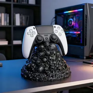 Gothic Skull Game Controller Stand for Ps4 Ps5 Ns Pro Handle, Single Holder Display Base, Gaming Table Accessory, Player Accessories, Console Controller Accessories