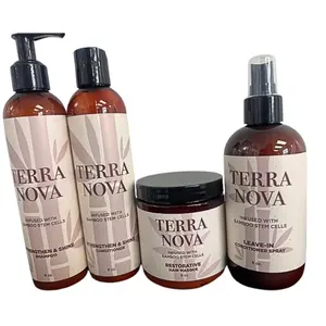 Strengthen and Shine Haircare Bundle - Shampoo, Conditioner, Hair Mask, and Leave-In Treatment