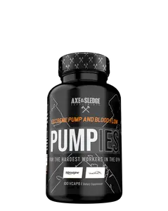 Axe & Sledge Pumpies Nitric Oxide Booster – Extreme Pump & Blood Flow Support – 100 Vcaps – Enhanced Performance & Muscle Recovery – Stimulant-Free Formula, Fitness, Supplement
