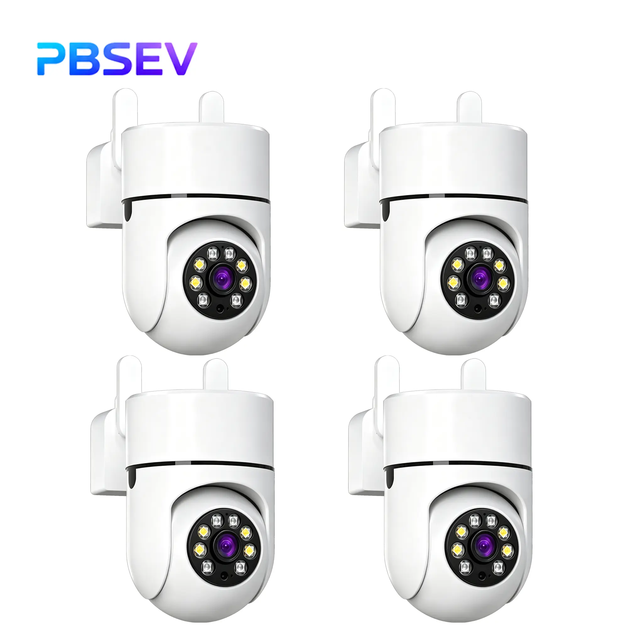 PBSEV 3MP Light Bulb Surveillance Camera, WiFi & Bluetooth Quick Setup, 360° PTZ, Auto Human Tracking, Color Night Vision, 2-Way Audio, 911 Emergency Alarm, 24H Recording, Micro SD Support, Baby & Pet Home Monitor