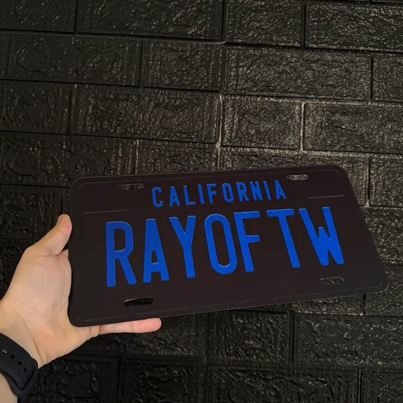 California Personalized Aluminum Vanity License Plate, 12x6 Size,
