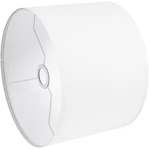 White Lamp Shade, Small Drum Lampshade 8.7" Top x 8.7" Bottom x 8.8" High (Spider), Replacement Lamp Shade Natural Linen Hand Crafted For Table Lamps,Floor Lamps,Chandelier Lamp, Assembly Required