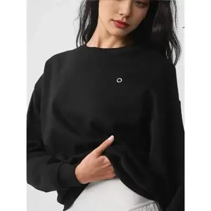 Autumn and Winter Sports Shirt Round Neck Black Red Classic Letter Loose Casual Sports Pullover Fashionable Hooded Sweatshirt