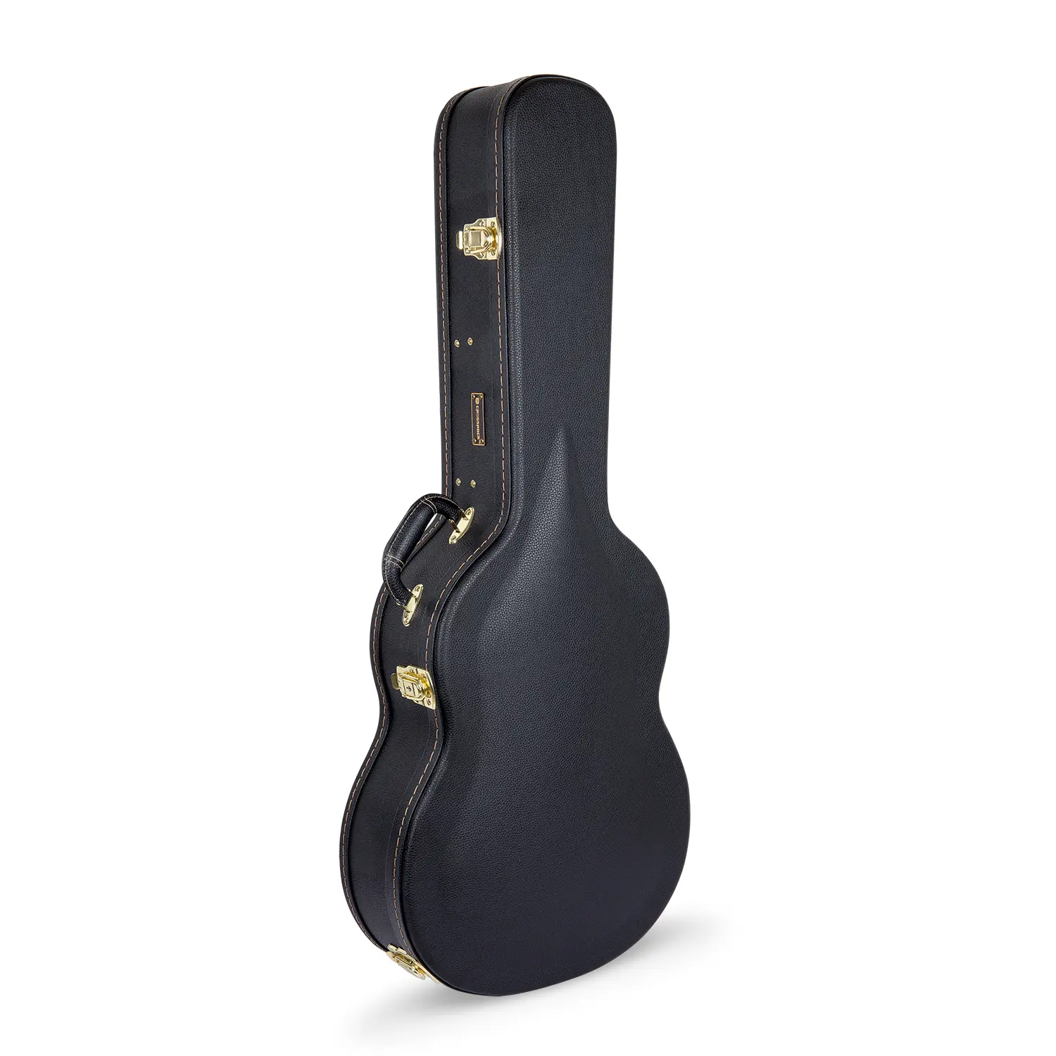 Crossrock Hard-Shell Wooden Case-Fits 4/4 Classical Nylon String Acoustic Guitars-Stainless Steel Latches, Sponge Lining, Metal Feet, Storage Space