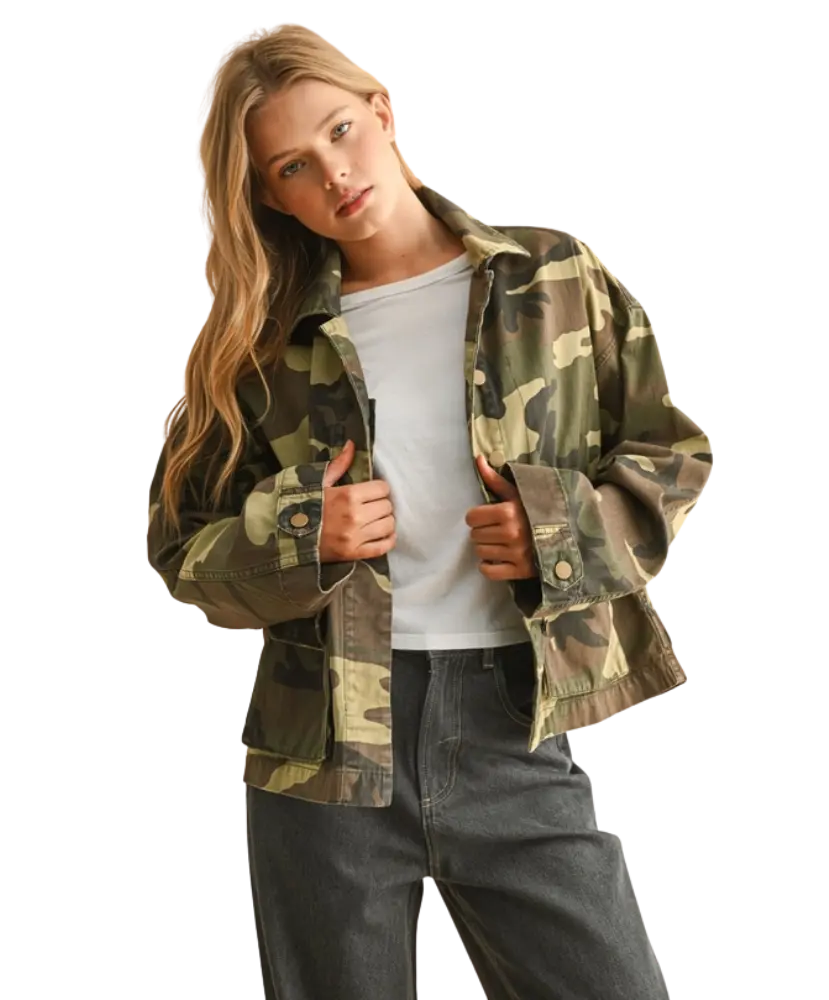Kelsey Camouflage Printed Jacket