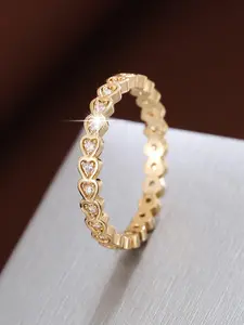Sweet Love Artificial Zircon Decor Ring for Women, Fashion Accessories for Party, Daily Clothing Decor, Trendy All-match & Exquisite Jewelry for Birthday Gift, elegant glittering ring, Artificial Zircon Rings, Sparkling Rings