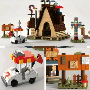 Mystery Cottage Building Block Set - Bricker Build Sets Creative Building Blocks 1125+ Pieces Fairytale-themed Fun House Model Movie-inspired Design Unique Desktop Display Home Decor Birthday, Holiday, Christmas, Halloween, Easter, New Year Toy Gift