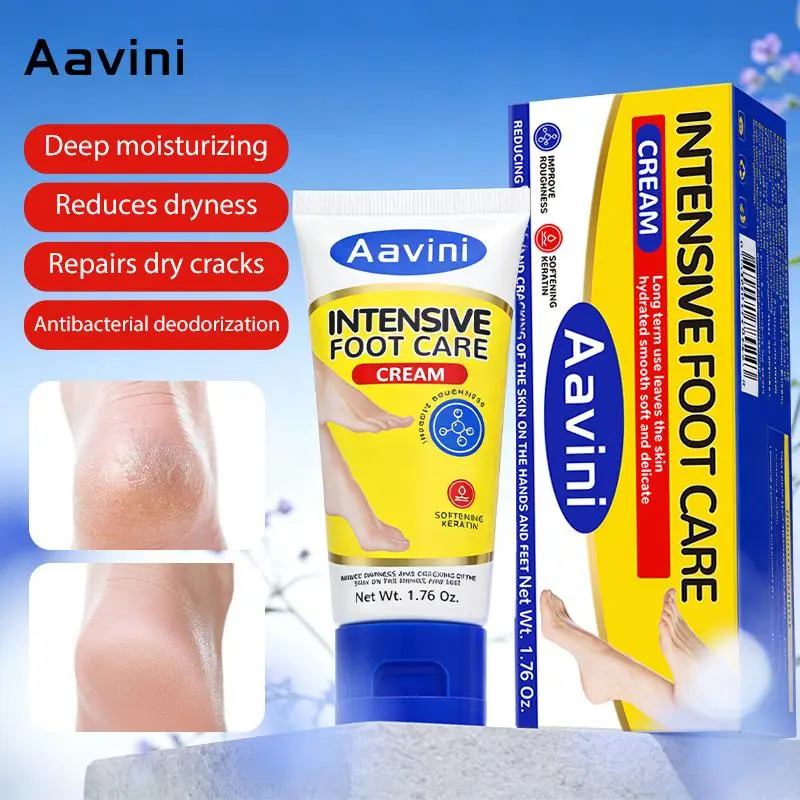 Foot Cream - Deeply moisturizing, relieves dryness, repairs cracked skin, inhibits bacteria and deodorizes, softens keratin, provides all-day protection, hydrating foot lotion