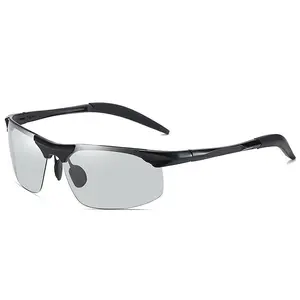 Polarized Photochromic HD Sunglasses for Men Women UV400 Protection Ultralight Day Night Safety Glasses Classic Square Frame for Fishing Golf Running Driving