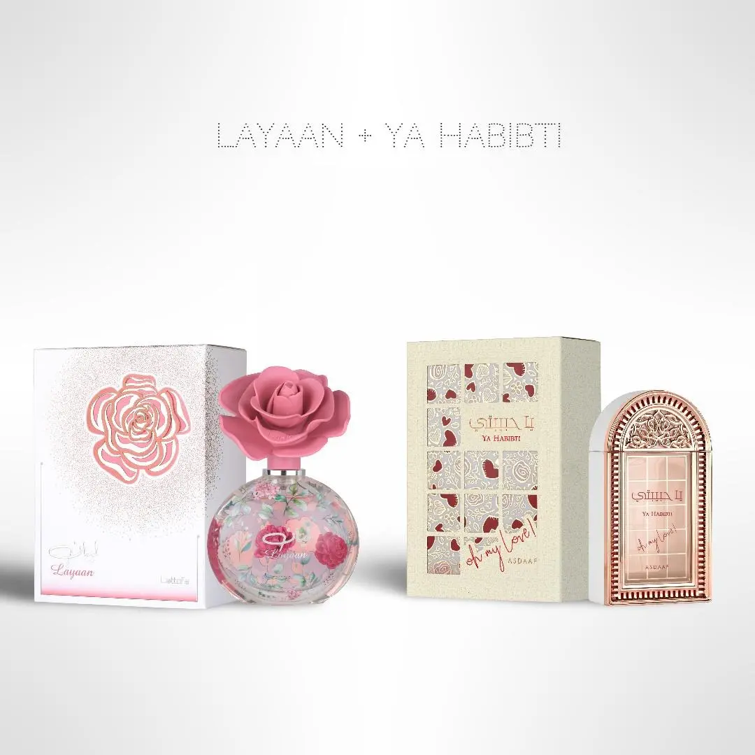 Lattafa Layaan & Ya Habibti (Oh My Love) Fragrance Multi-Pack, 100ml Eau de Parfum Bundle, Unisex Men's Fragrance