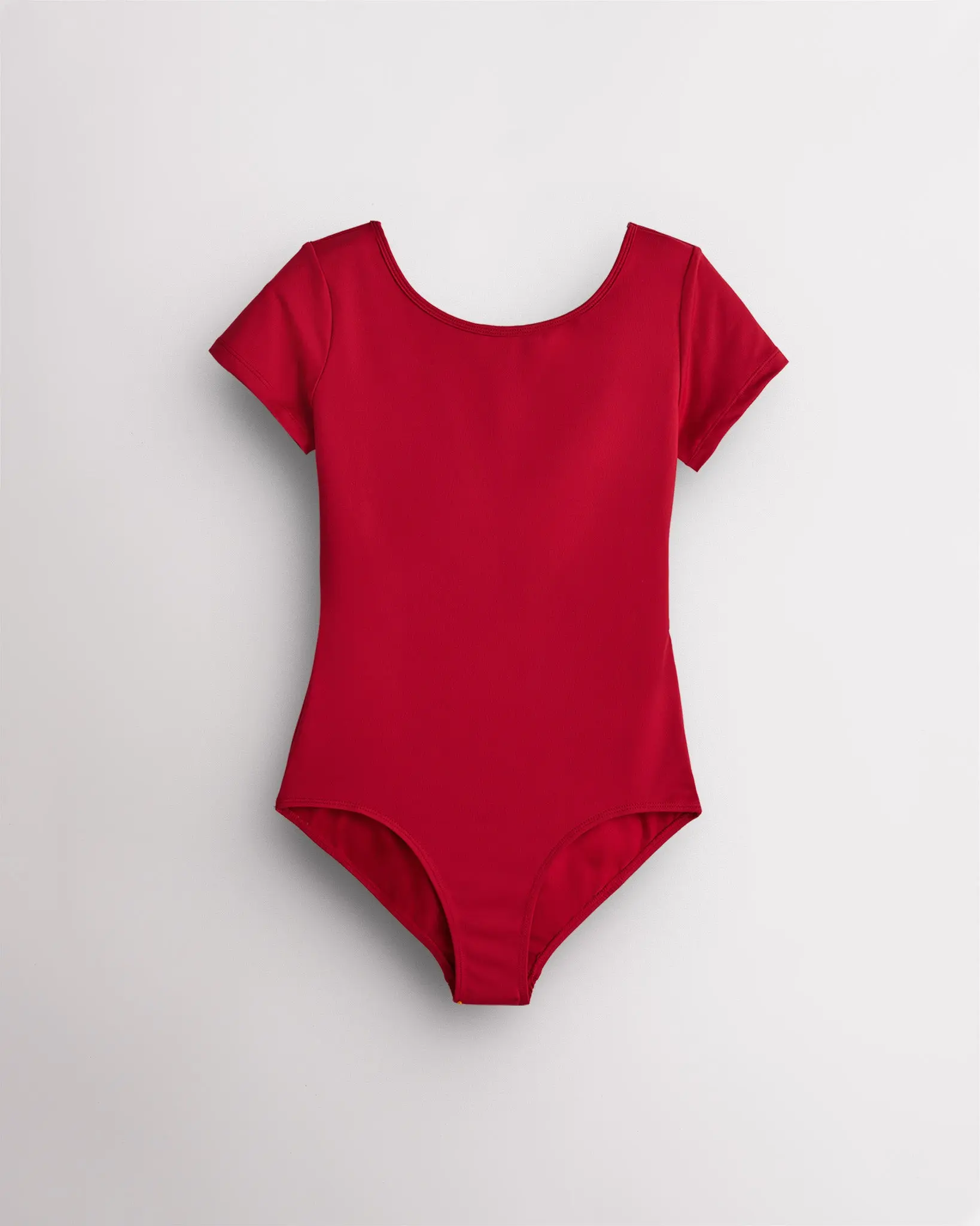 Women's Short-Sleeve Performance Leotard - Skin-Friendly Polyester Spandex Fabric, Ballet Cut, Full Liner, Active Dance Wear