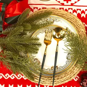 24pcs Artificial Pine Branches Assorted Faux Pine Stems Cedar Leaves Needle Sprigs Plastic Fake Christmas Greenery Pine Picks for Xmas Tree Wreaths Garlands Additions Home Decor